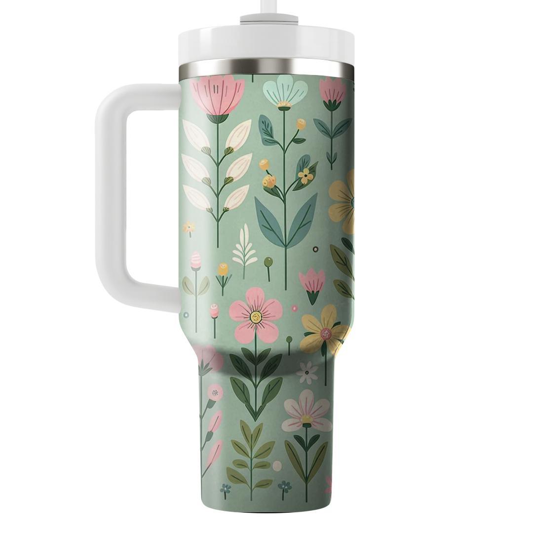 Quaint Garden Flowers  Decorative Tumblers