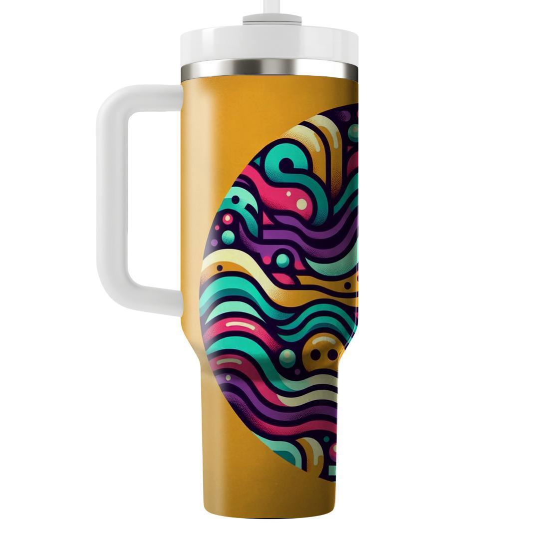 Retro Funk Wave  Travel Tumblers