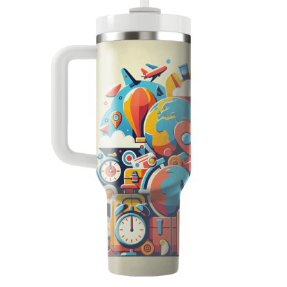 Retro Travel  Tumbler Cups