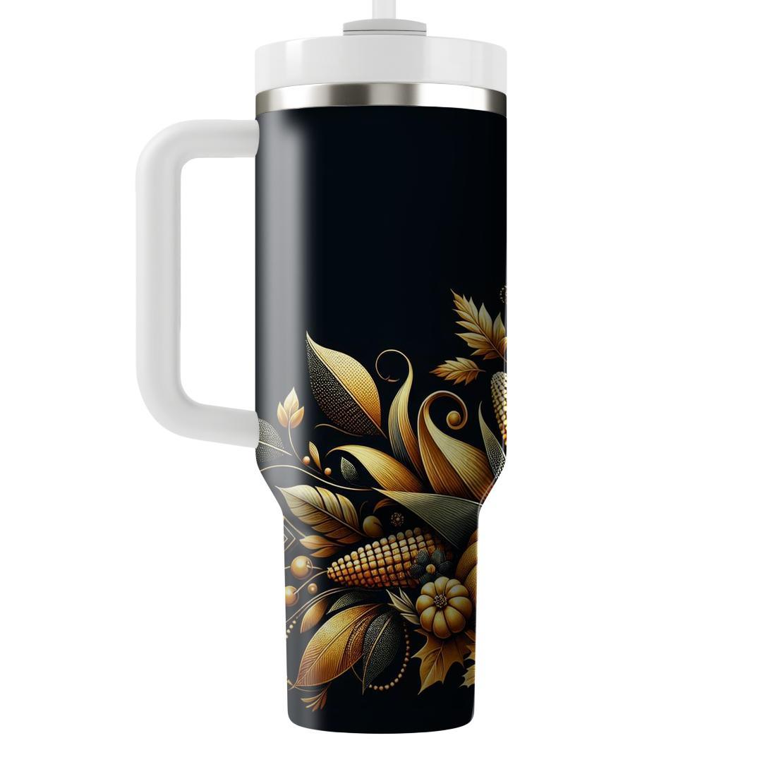 Bountiful Unity - Thanksgiving Embrace  Tumblers With Lids