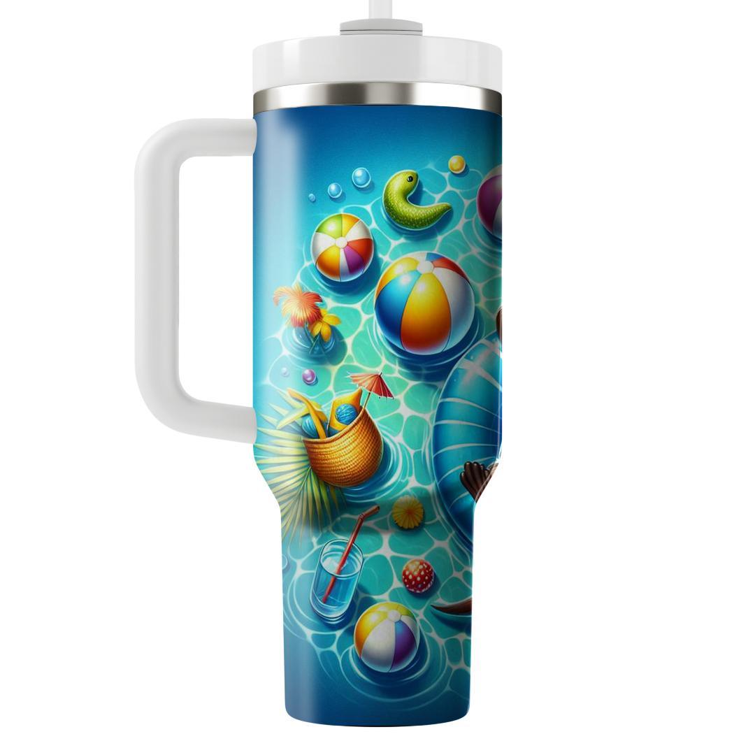 Charming Otter Pool Party  Travel Tumblers