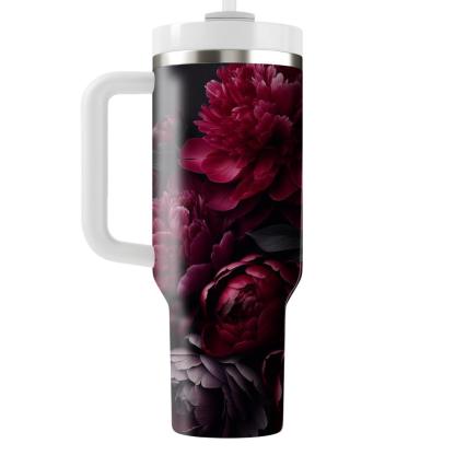Crimson Peony Delight  Insulated Tumblers
