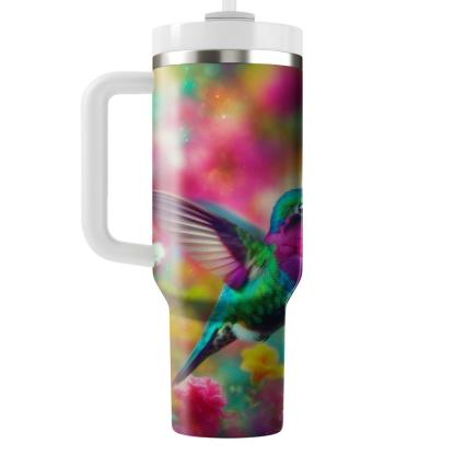 Whimsical Hummingbird Dance  Travel Tumblers