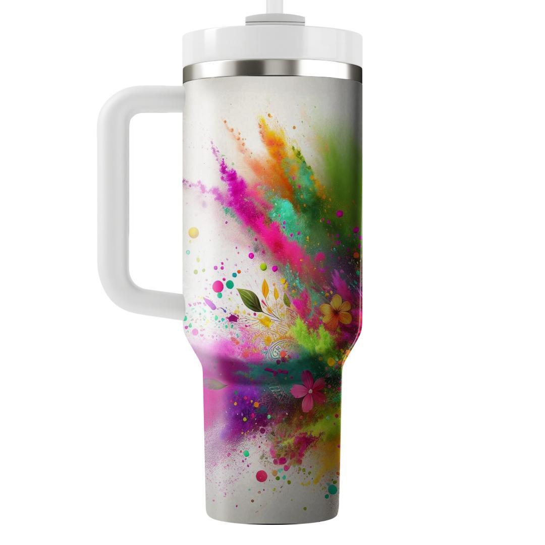 Dreams Of Spring - Holi Inspired  Tumbler Cups