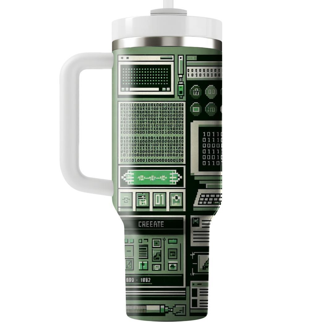 Retro Digital Frontier  Unique Tumblers