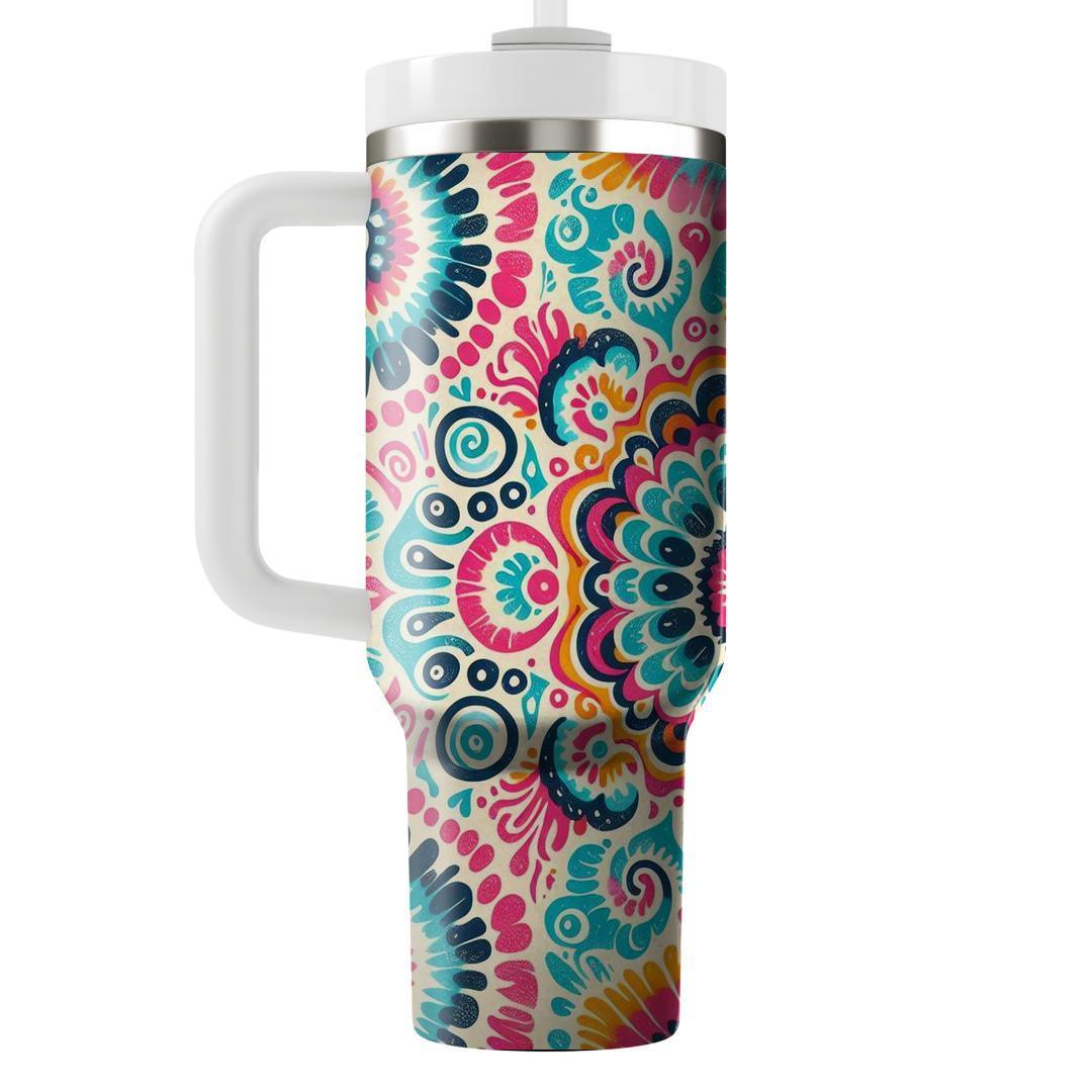Retro Tie-dye  Tumbler Cups