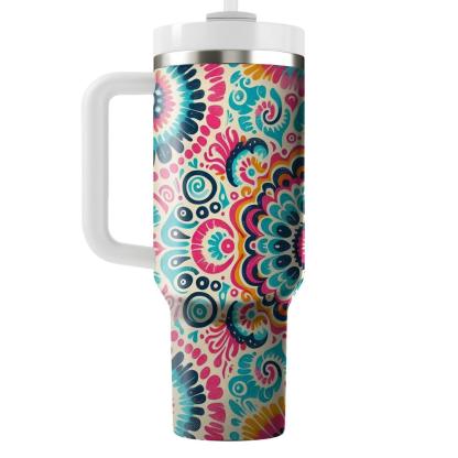Retro Tie-dye  Tumbler Cups