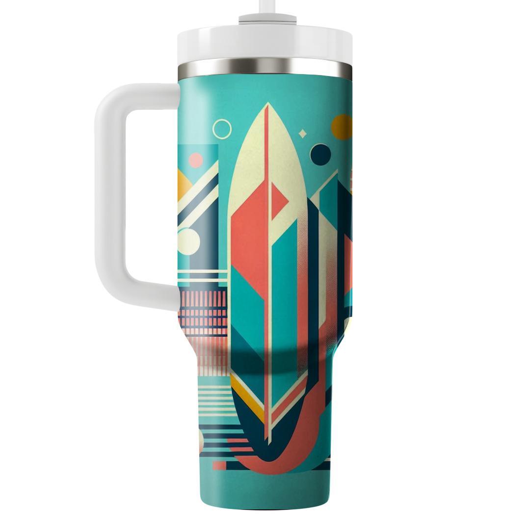 Retro Beach Wave  Personalized Tumblers
