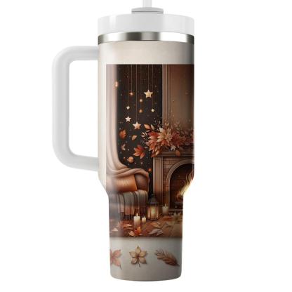Autumn Cozy Night  Travel Tumblers