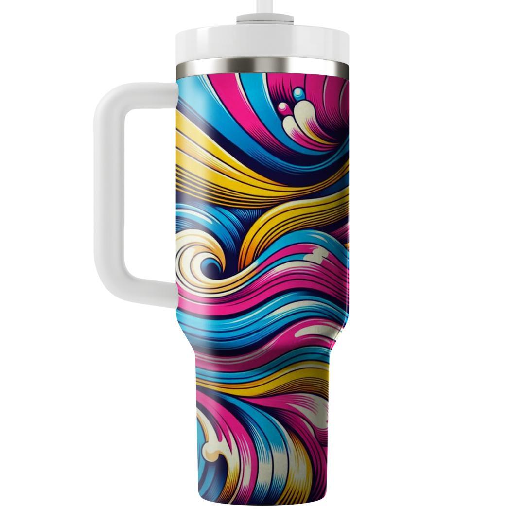 Electrifying Color Wave  Travel Tumblers