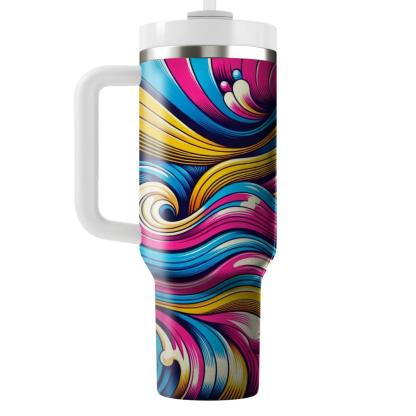 Electrifying Color Wave  Travel Tumblers