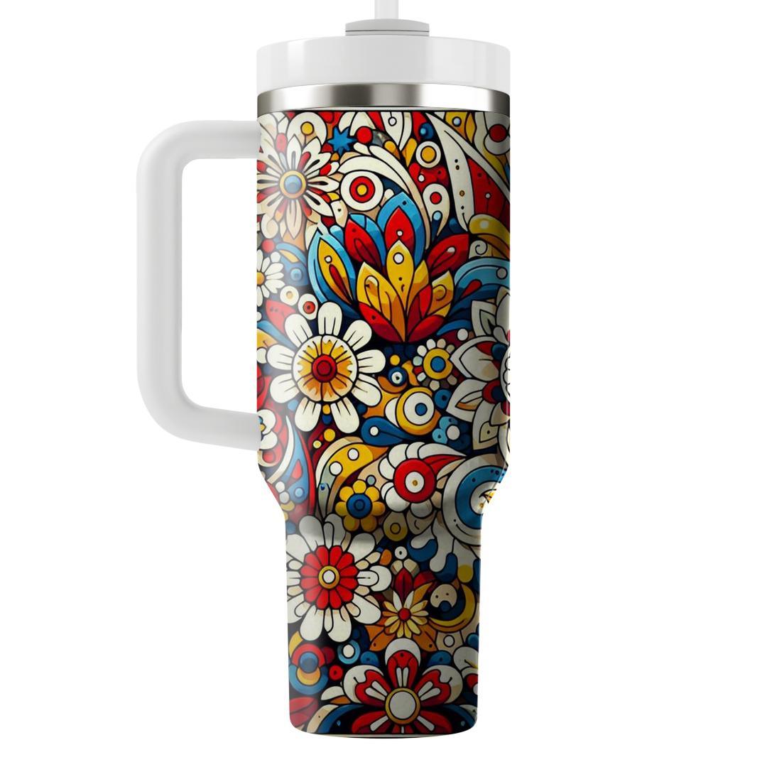 Colorful Garden Mosaic  Insulated Tumblers