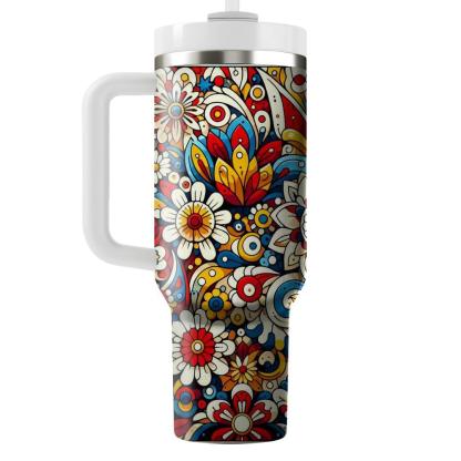 Colorful Garden Mosaic  Insulated Tumblers