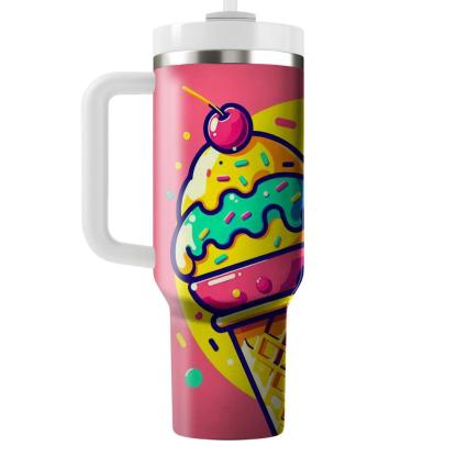 Funky Ice Cream Cone  Personalized Tumblers
