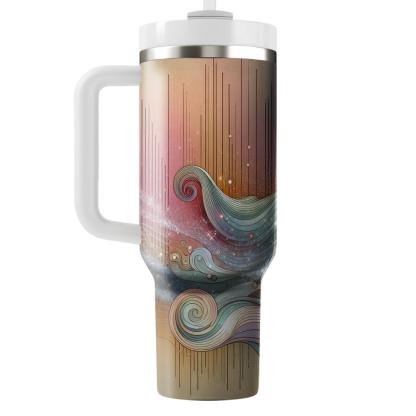 Waves Of Joy - New Year’s Serenity  Tumblers With Lids