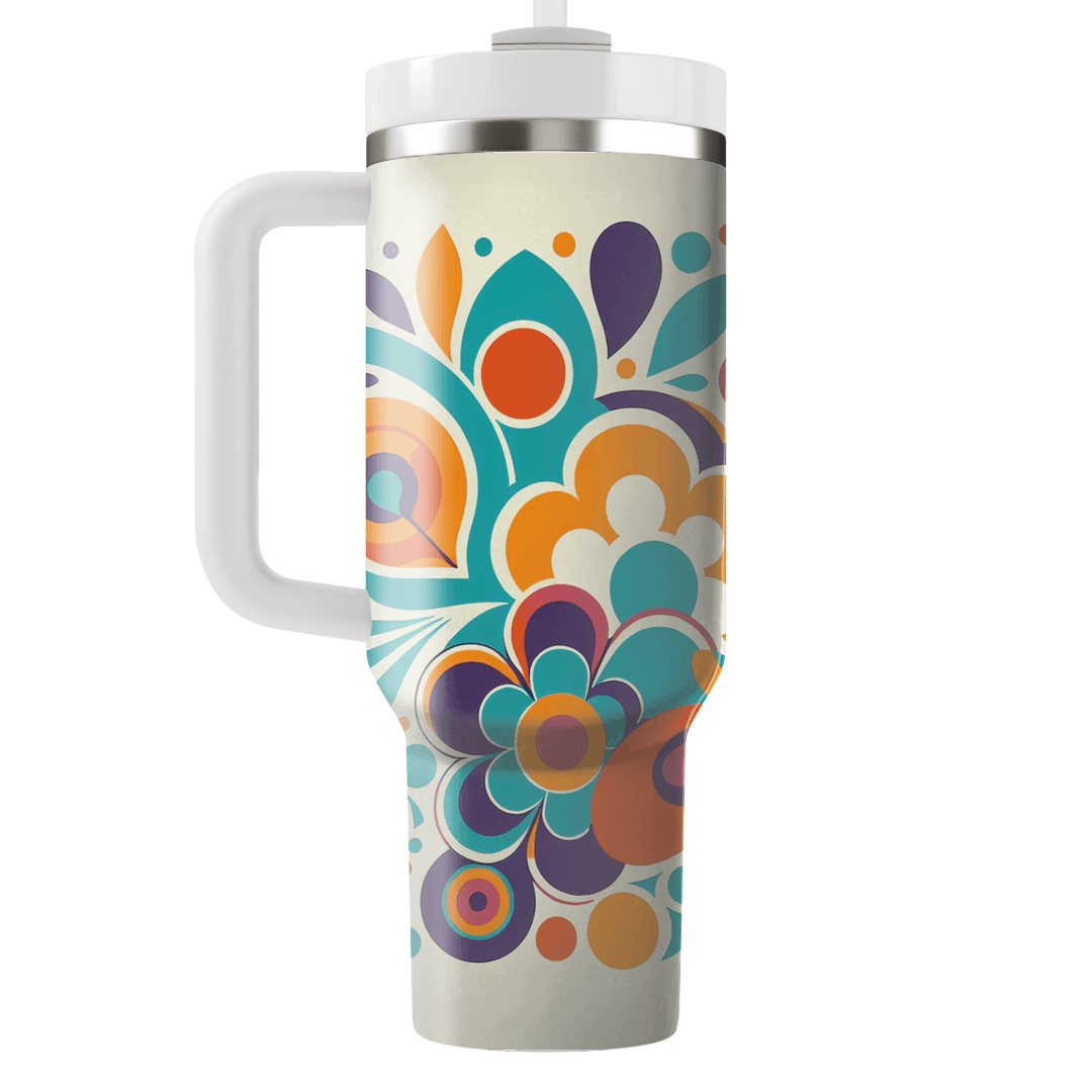 Groovy Flower Power Patch  Tumbler Cups