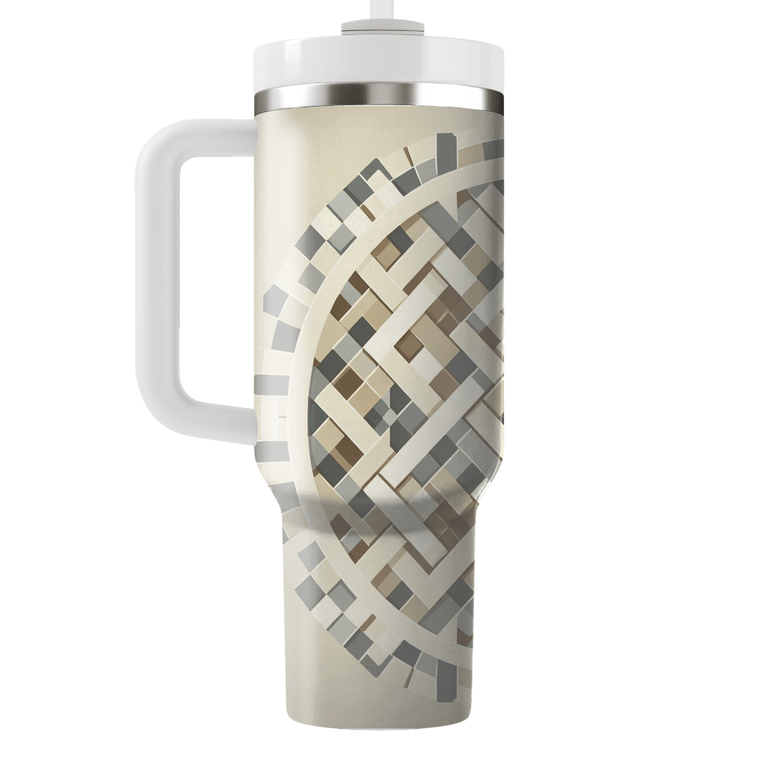 Woven Texture Motifs Decorative Tumblers
