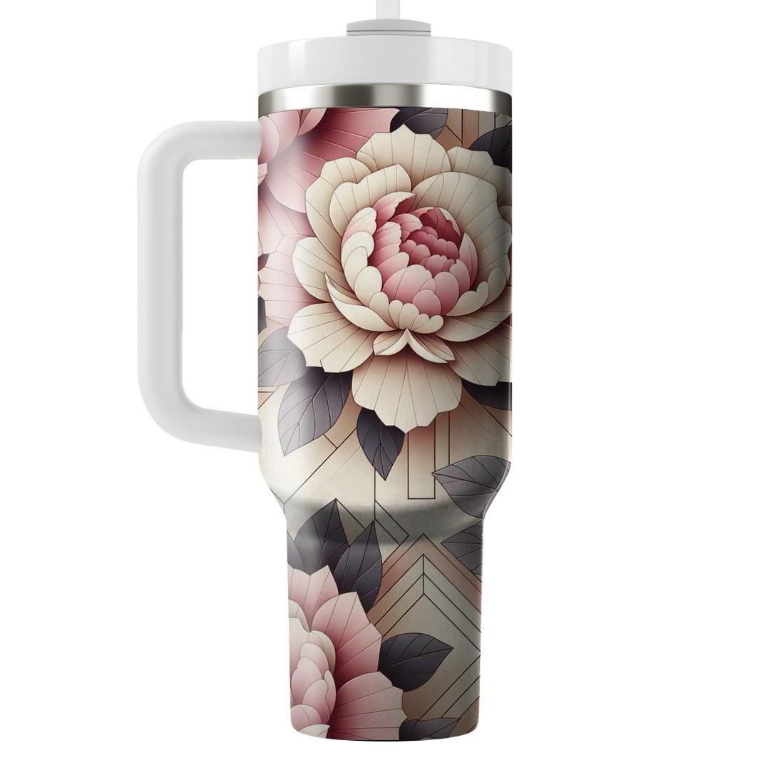Elegant Peony Pattern  Tumblers For Gifts