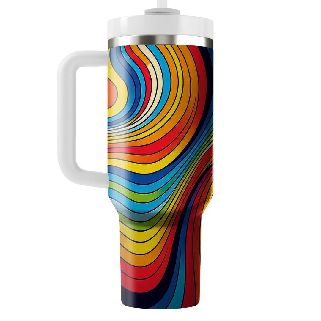 Chic Rainbow Palette  Travel Tumblers
