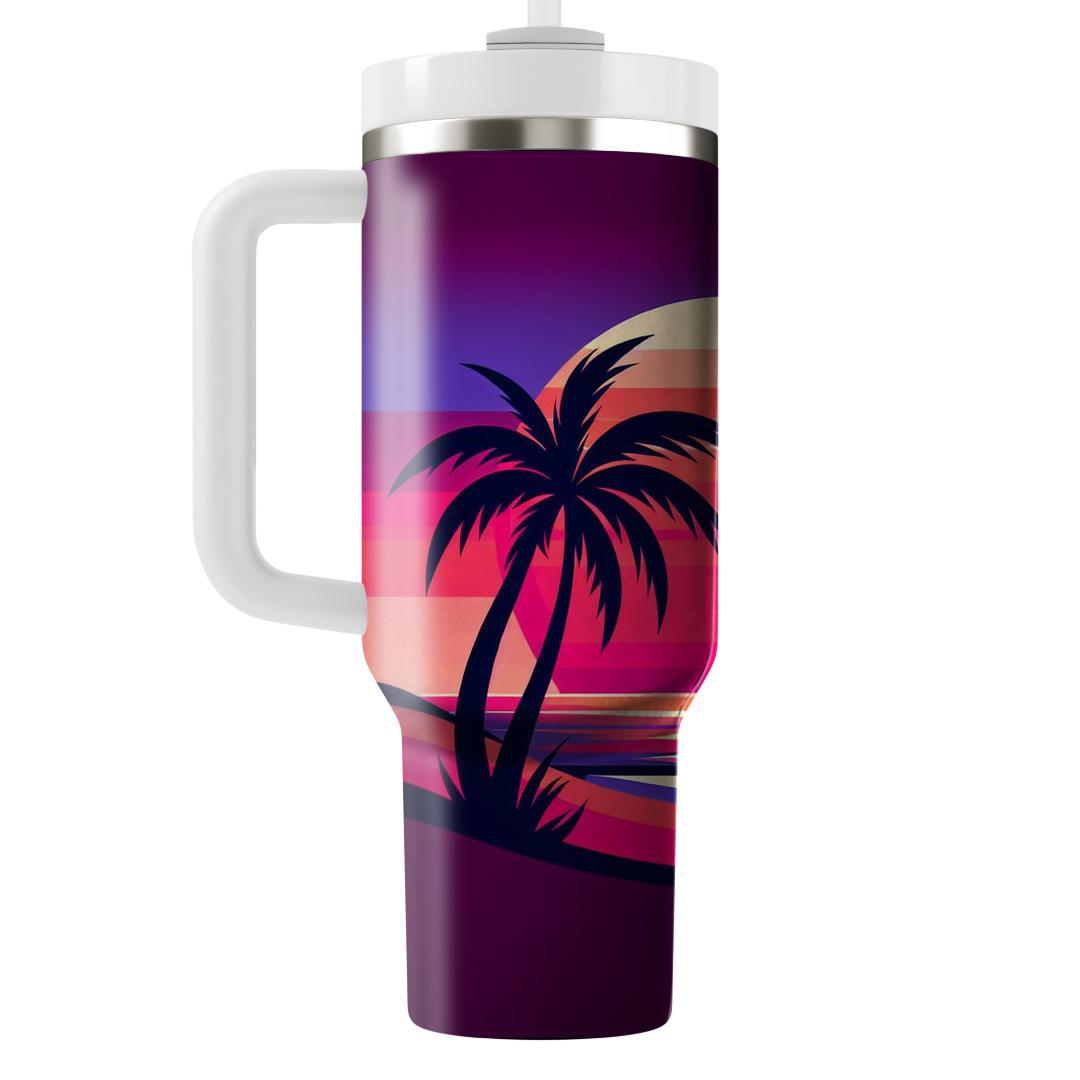 Neon Sunset Bliss  Unique Tumblers