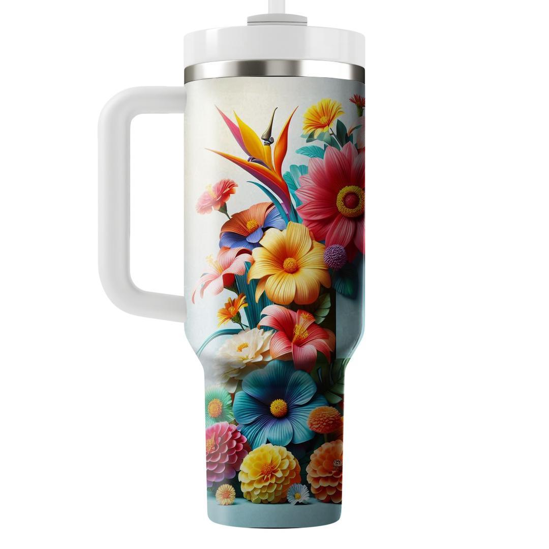 Summer Floral Breeze  Unique Tumblers