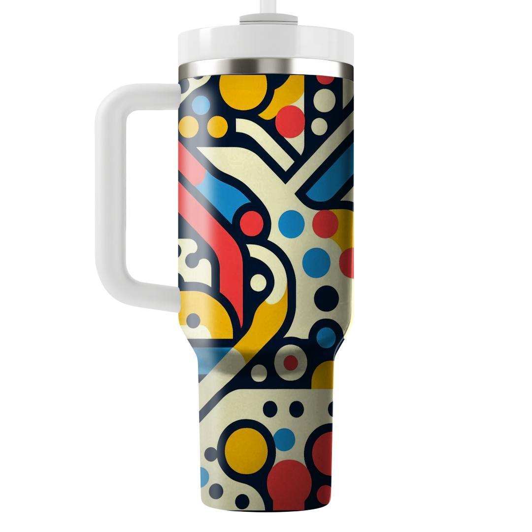 Dotted Pathway Pattern  Personalized Tumblers