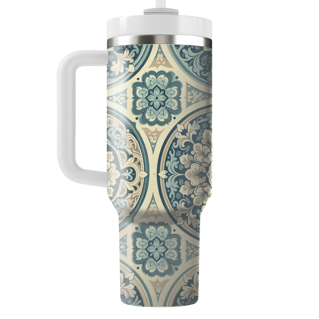 Vintage Floral Medallion  Insulated Tumblers