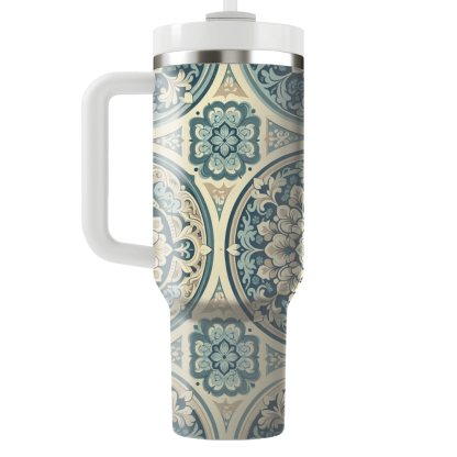 Vintage Floral Medallion  Insulated Tumblers