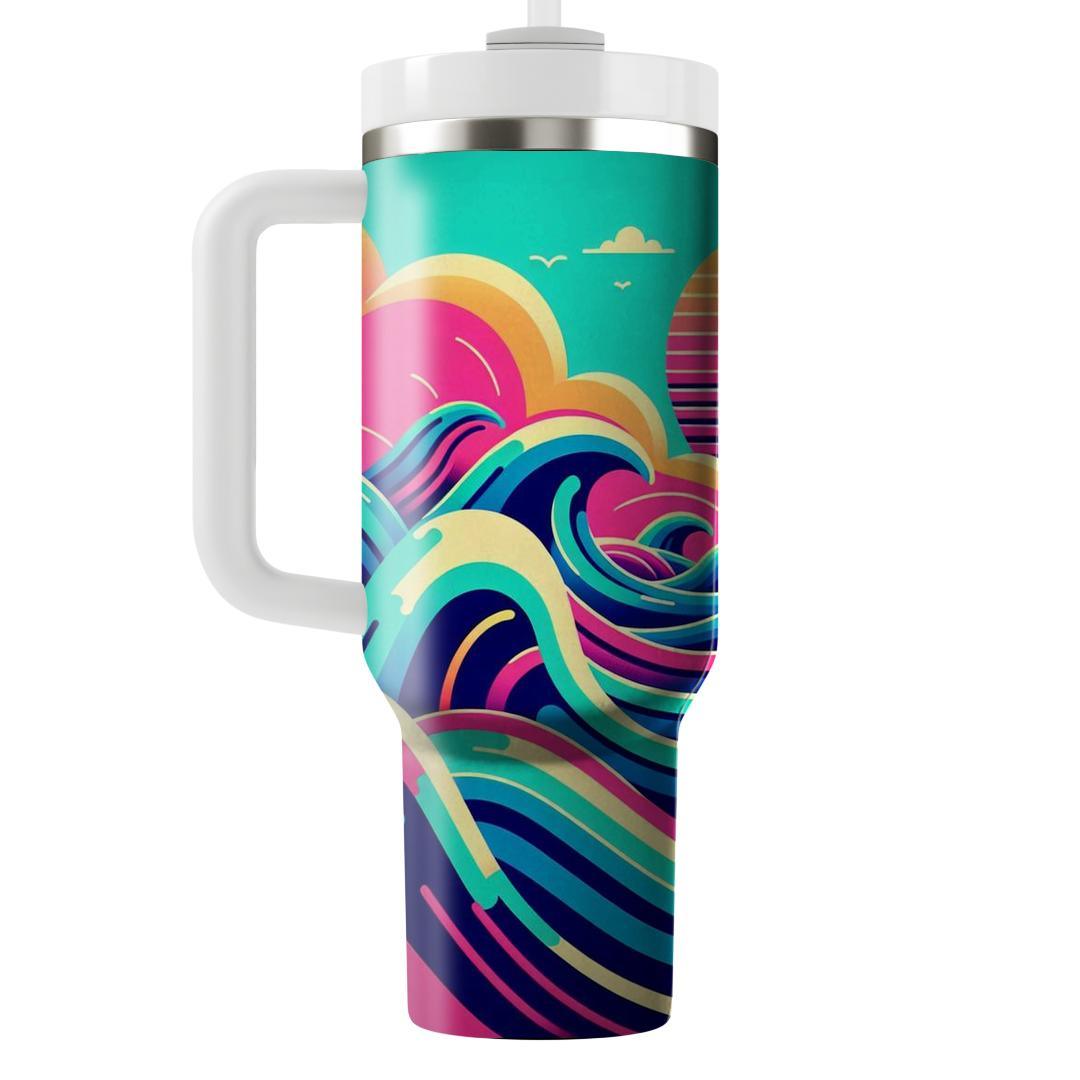Retro Ripple  Personalized Tumblers