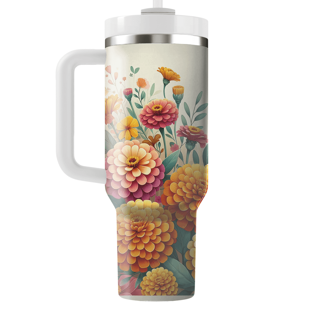 Vibrant Fiesta Blooms  Tumblers With Lids