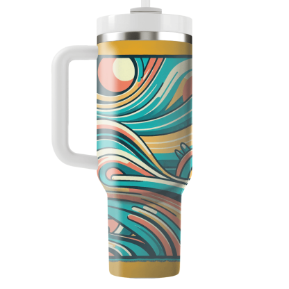 Dynamic Wave Beach Towel Custom Tumblers