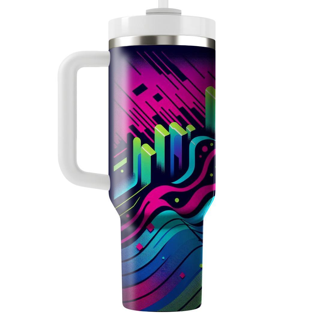 Retro Techno Groove  Travel Tumblers