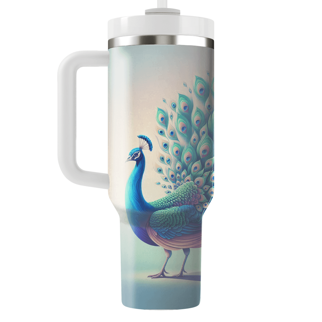 Regal Peacock Plumage  Personalized Tumblers