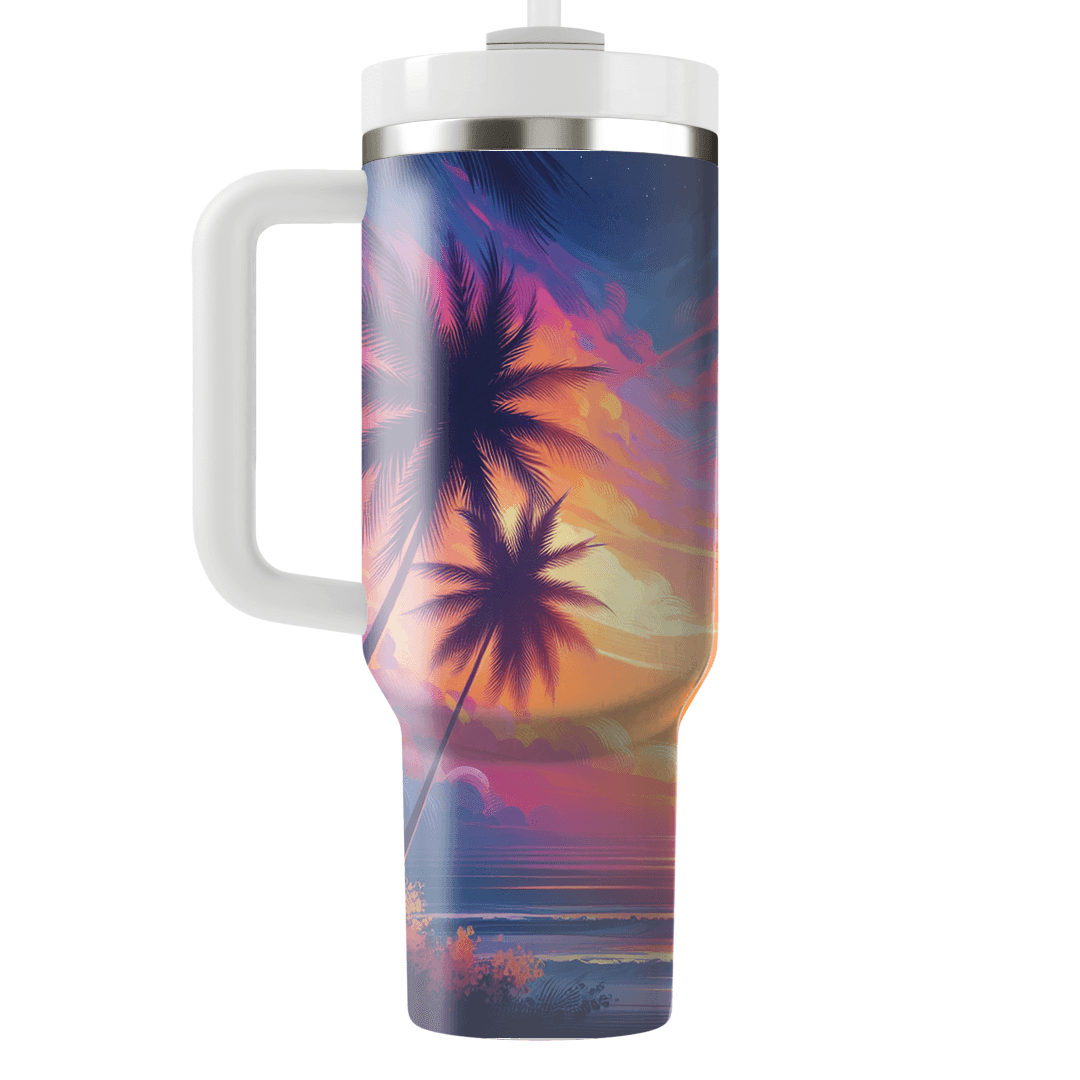 Summer Sunset Paradise  Tumbler Cups