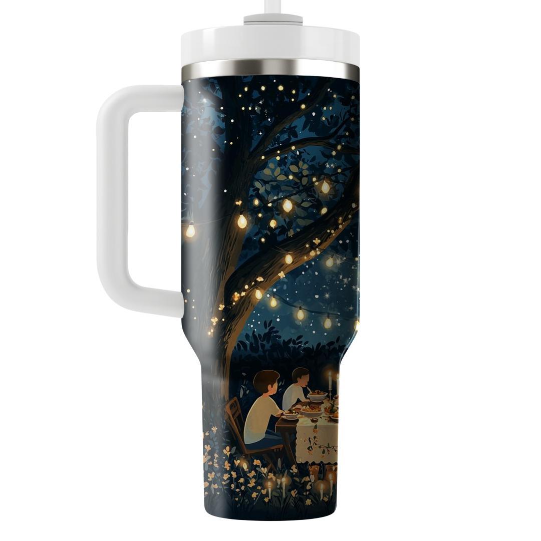 Sunset Reflections: A Family Dinner Under The Stars Unique Tumblers