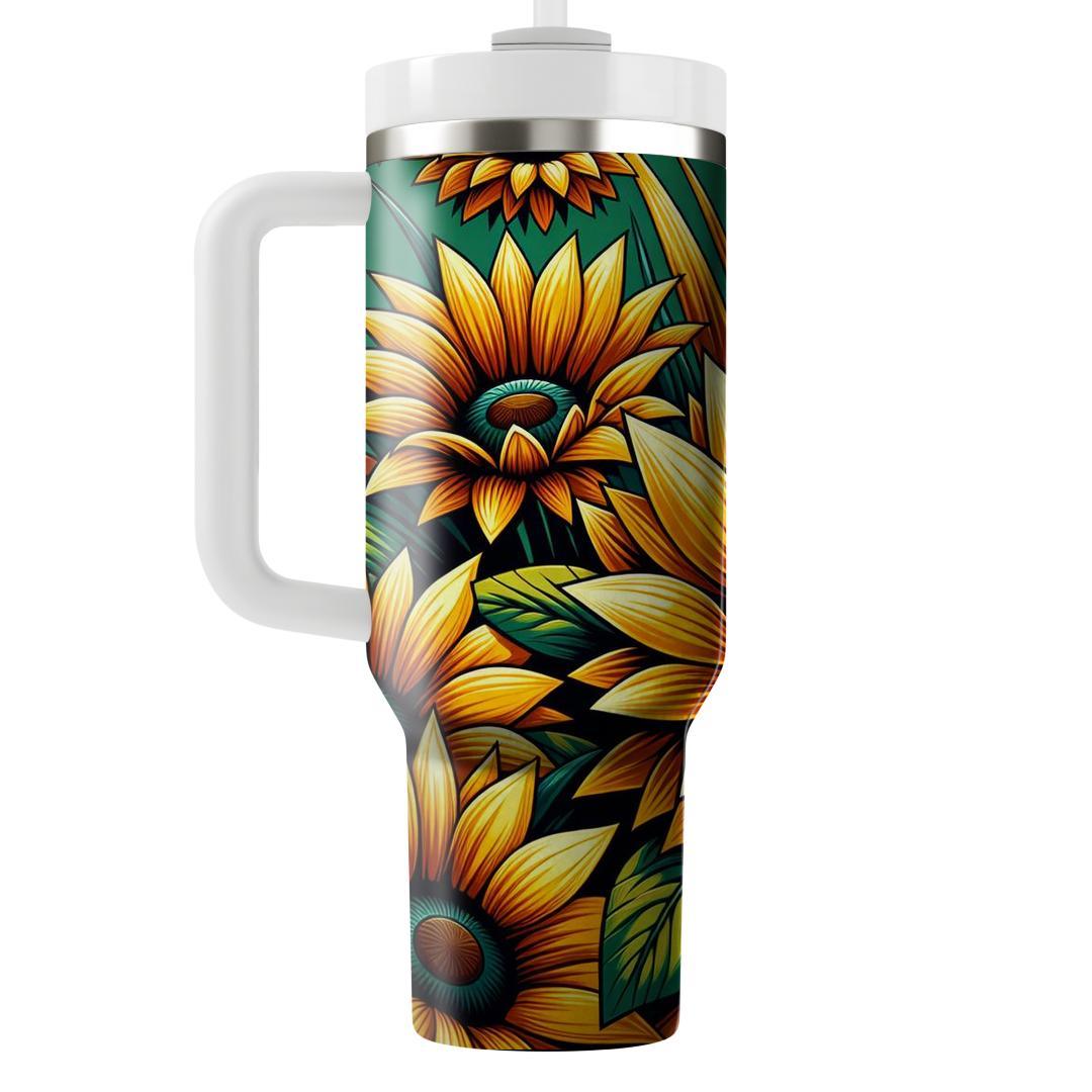 Majestic Sunflower Glory  Decorative Tumblers