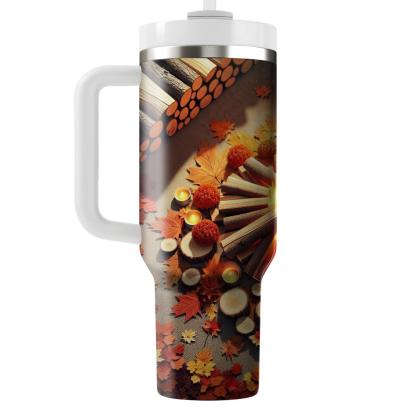 Autumn Firewood Charm  Travel Tumblers