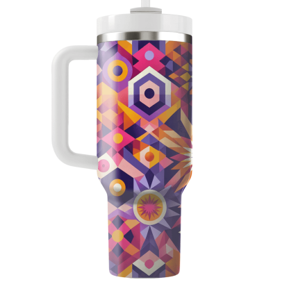 Dazzling Geometric Burst  Custom Tumblers