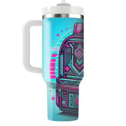 Radical 80s Synthwave Backpack Custom Tumblers