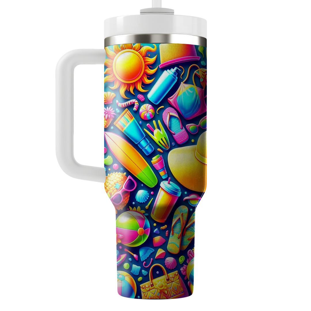 Neon Beach Vibes  Tumblers For Gifts