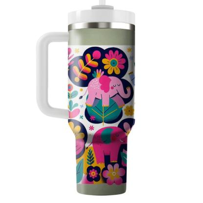 Whimsical Elephants  Travel Tumblers