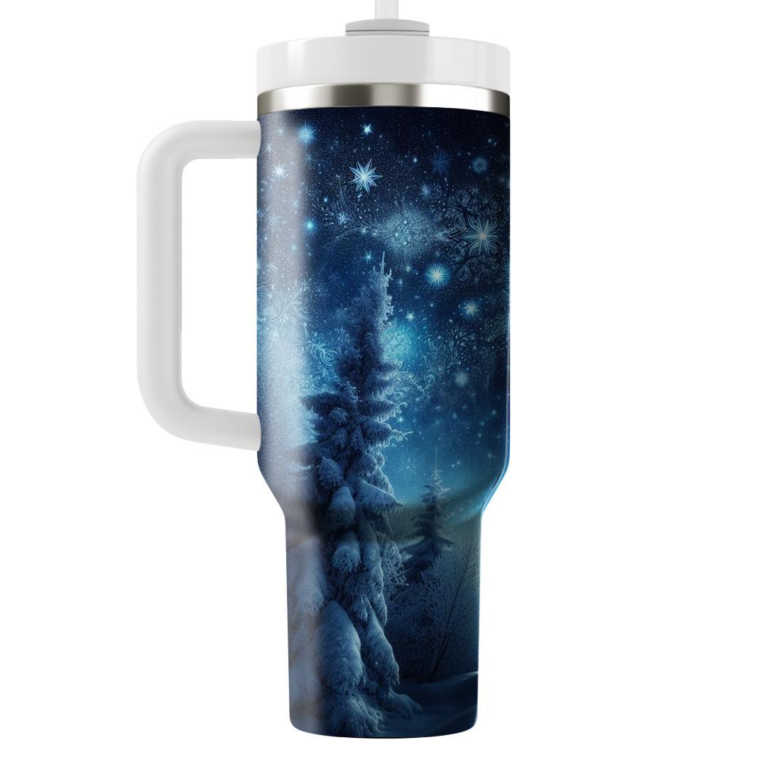 Winter Starlight Night  Unique Tumblers