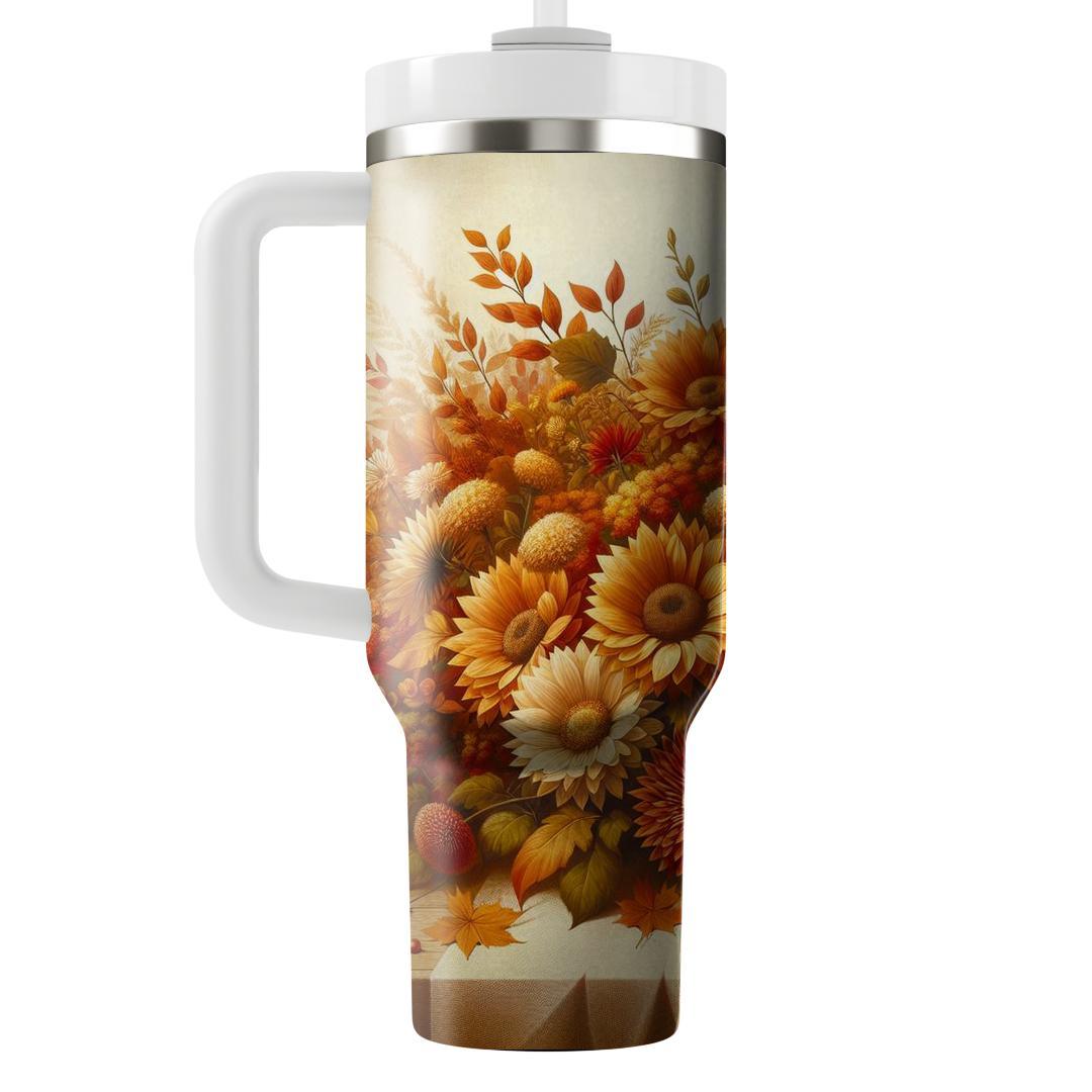 Harvest Floral Arrangement  Tumbler Cups