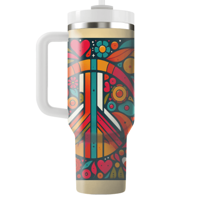 Funky Peace Signs  Custom Tumblers