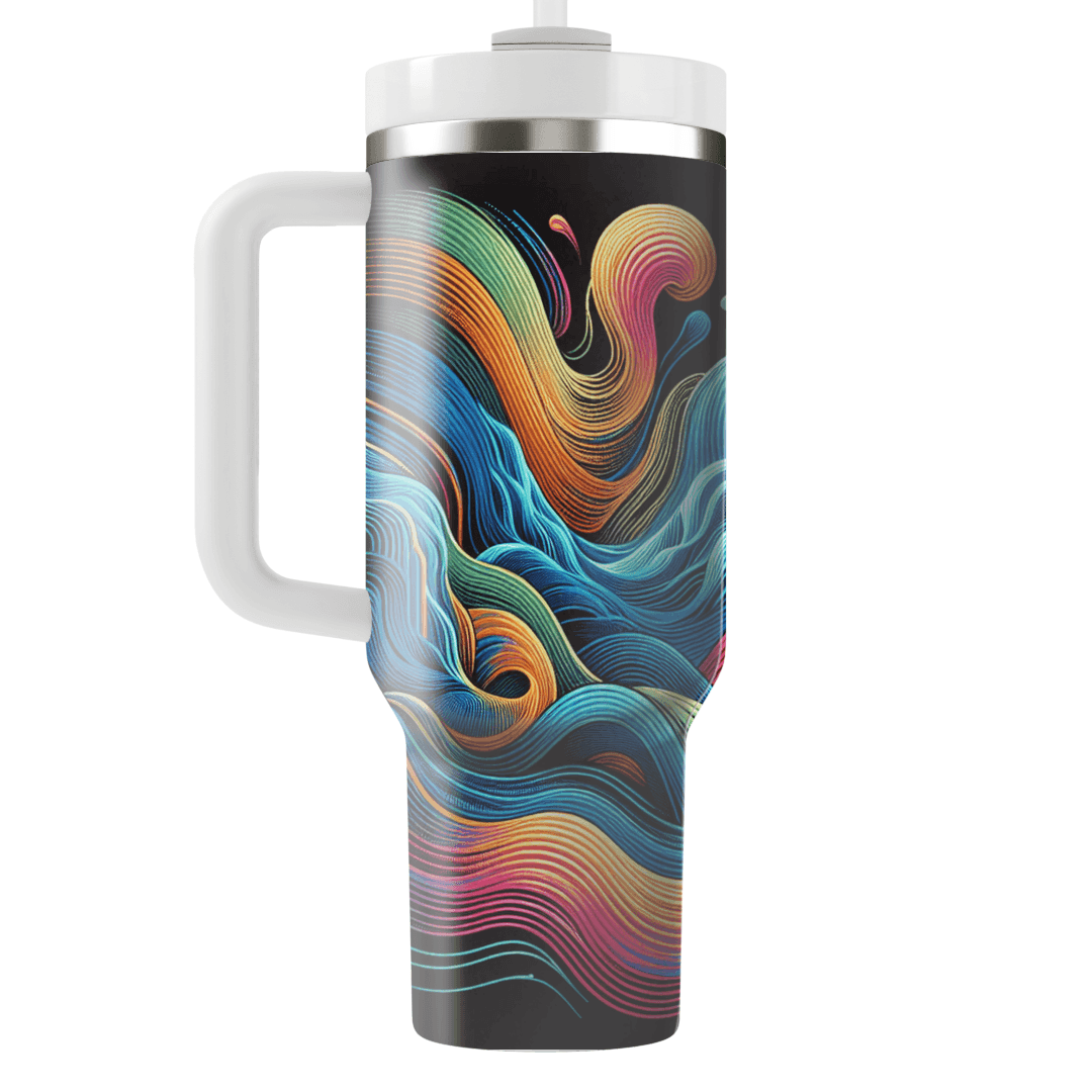 Electric Energy Waves Tumblers With Lids