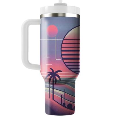 Pastel Sunset Waves  Personalized Tumblers