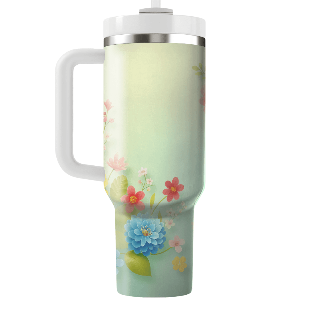 Spring Blooms Delight  Personalized Tumblers