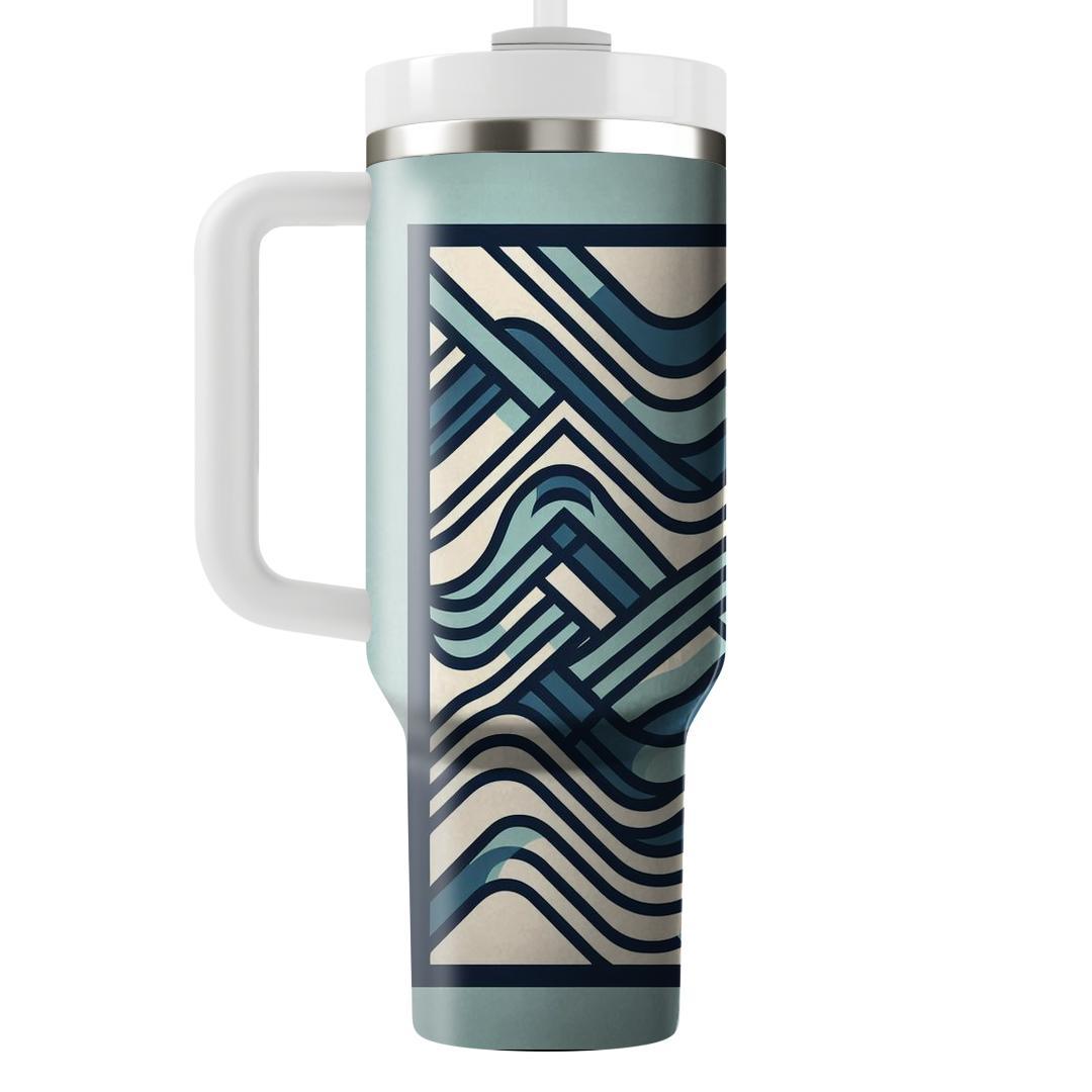Chevron Wave Motif  Custom Tumblers