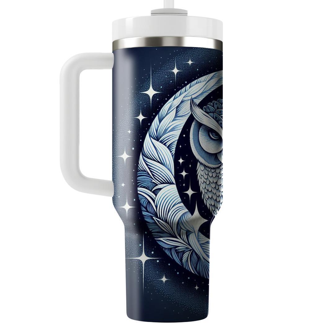 Lunar Owl Mystique  Travel Tumblers