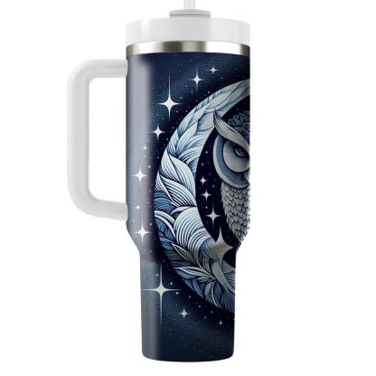 Lunar Owl Mystique  Travel Tumblers